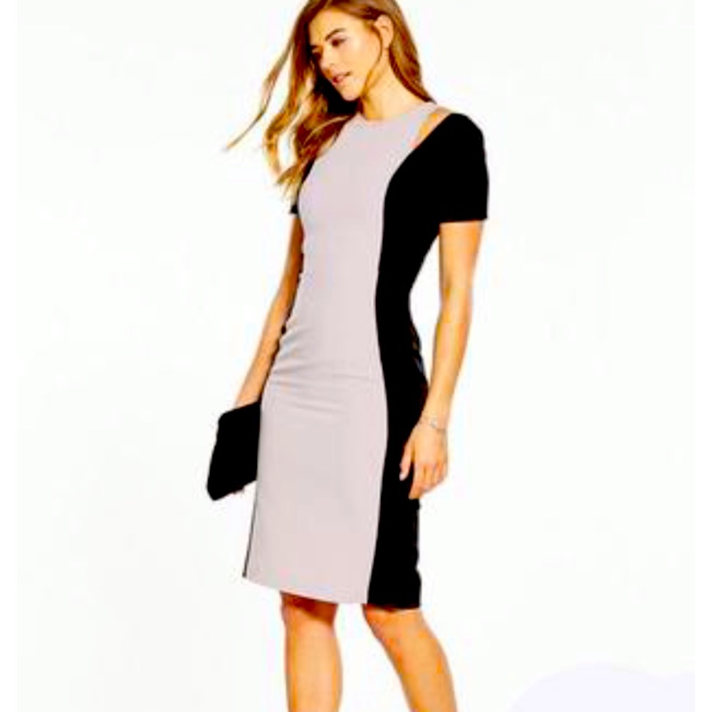 COPY - Color block cold shoulder midi